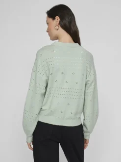 Vila Pullover & Sweatshirts*VIRIL V-NECK L/S KNIT CARDIGAN - NOOS silt green