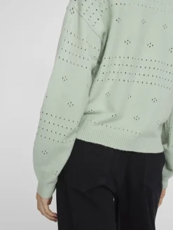 Vila Pullover & Sweatshirts*VIRIL V-NECK L/S KNIT CARDIGAN - NOOS silt green
