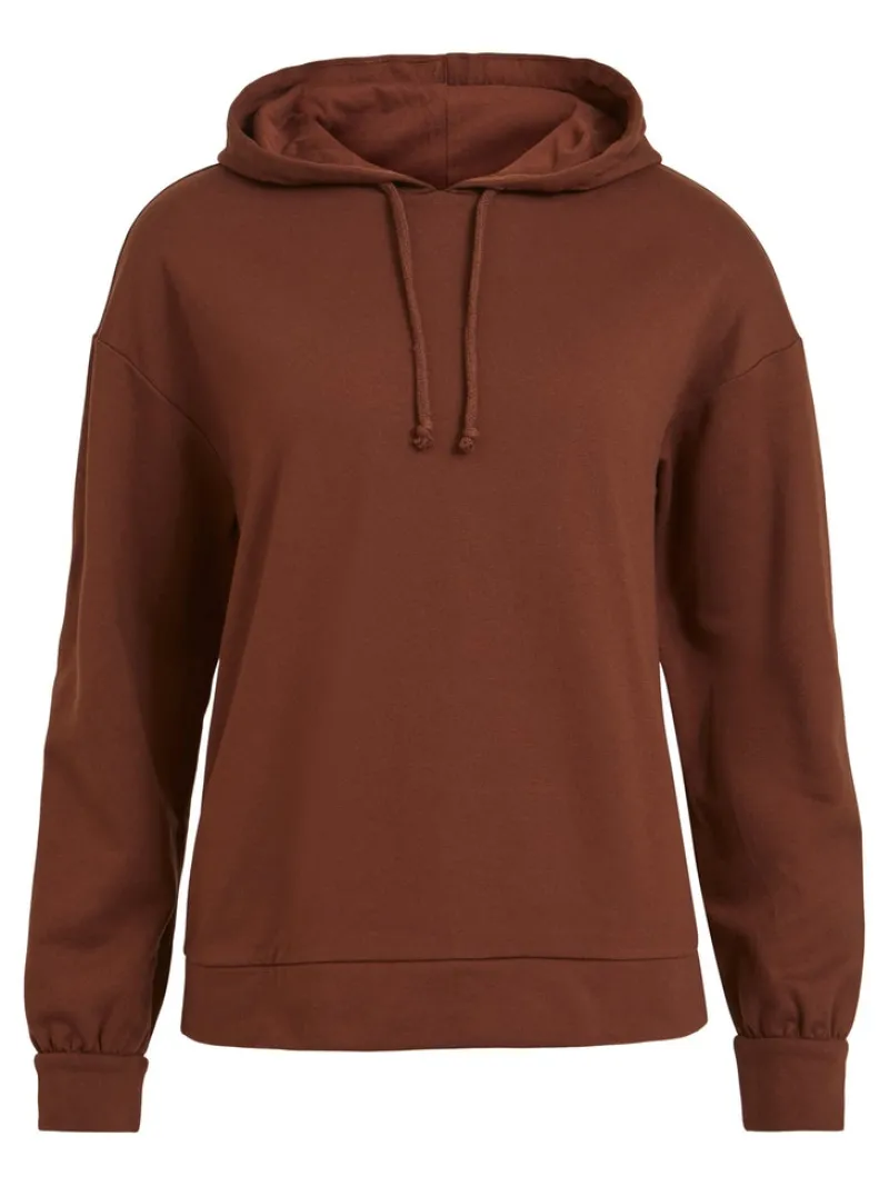 Vila Pullover & Sweatshirts*VIRUSTIE SWEAT HOODIE TOP - NOOS chocolate lab