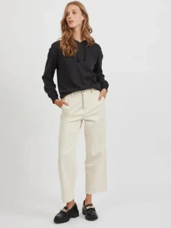 Vila Pullover & Sweatshirts*VIRUSTIE SWEAT HOODIE TOP - NOOS Black