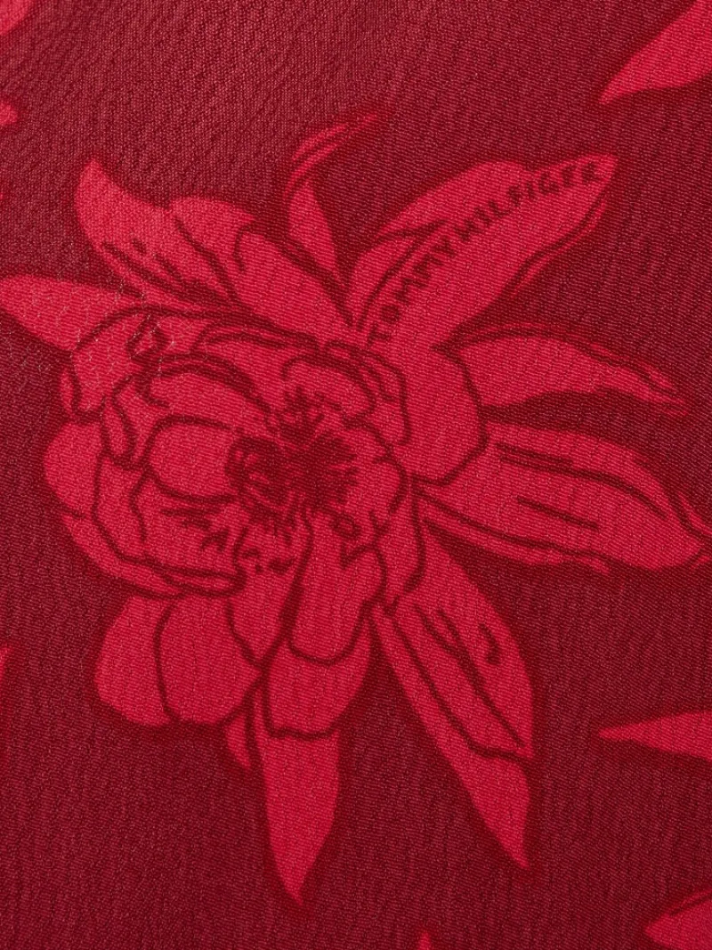 Tommy Hilfiger Kleider*VIS CREPE MIDI SHIFT DRESS LS mid scale bloom pink splendor