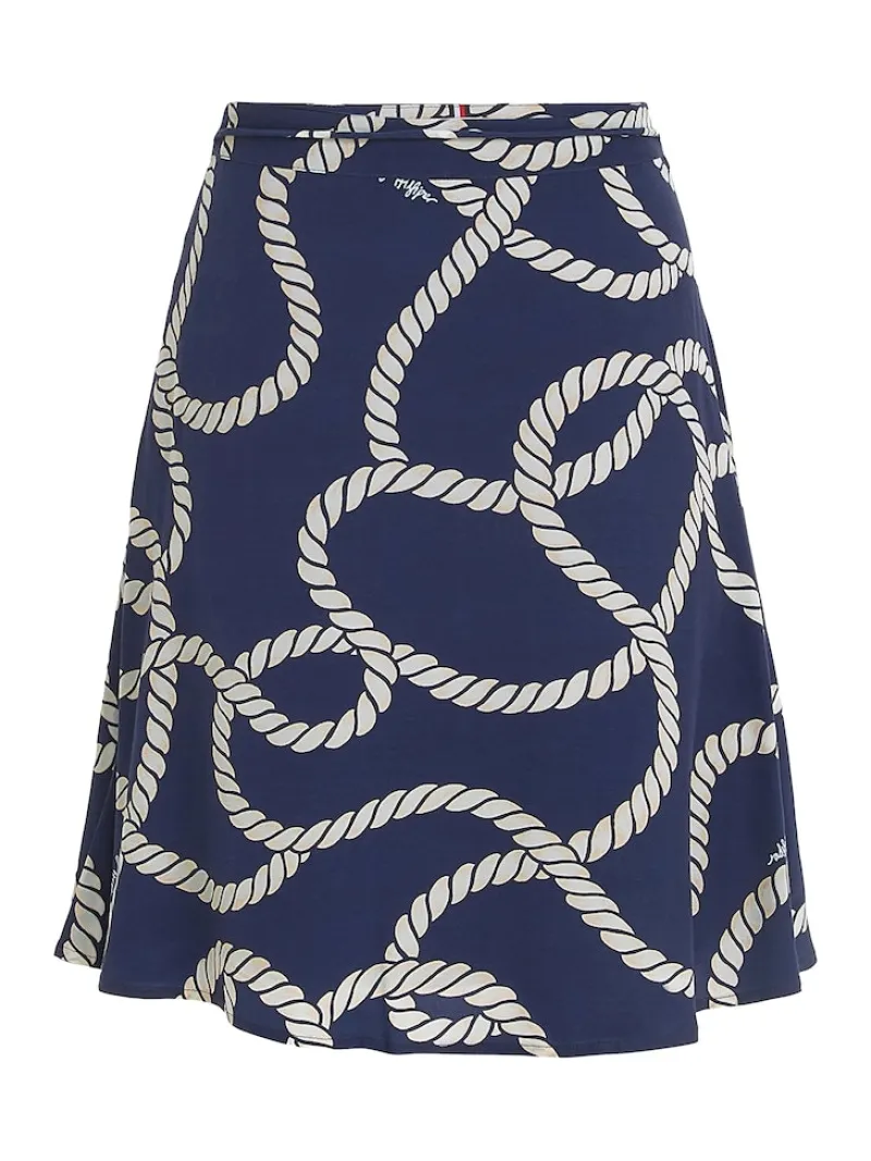 Tommy Hilfiger Röcke*VIS ROPE PRINT SHORT SKIRT coastal rope carbon navy
