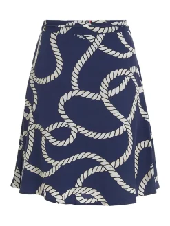 Tommy Hilfiger Röcke*VIS ROPE PRINT SHORT SKIRT coastal rope carbon navy