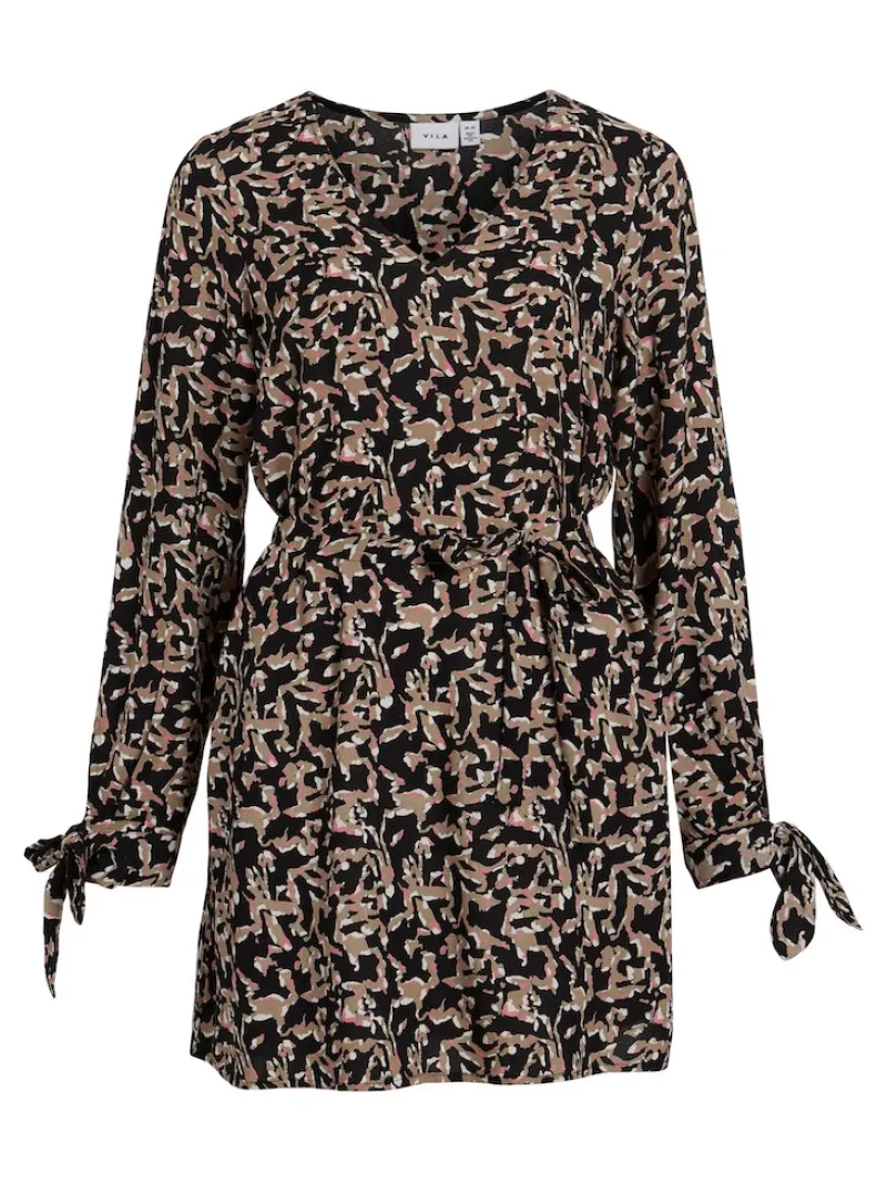 Vila Kleider*VISAVO L/S V-NECK DRESS / B Black
