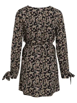 Vila Kleider*VISAVO L/S V-NECK DRESS / B Black