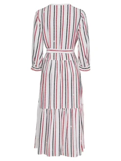 Tommy Hilfiger Kleider*VISCOSE MIDI SHIRT DRESS 3/4 SLV polka dot stp white ground