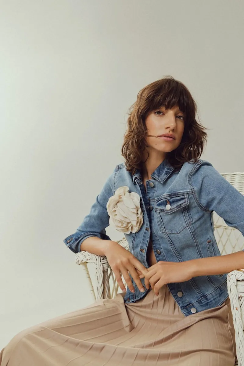 Vila Jacken*VISHOW NEW L/S DENIM JACKET - NOOS Light Blue Denim