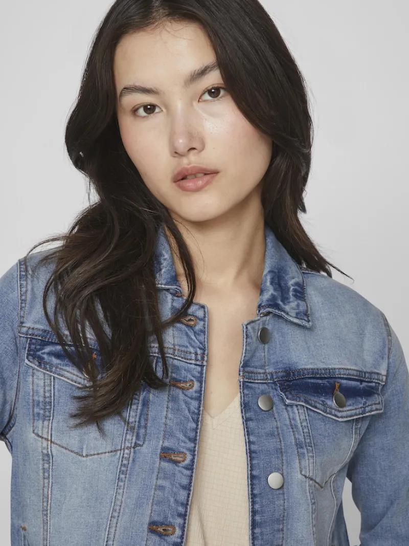 Vila Jacken*VISHOW NEW L/S DENIM JACKET - NOOS Light Blue Denim