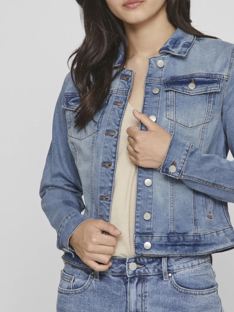 Vila Jacken*VISHOW NEW L/S DENIM JACKET - NOOS Light Blue Denim