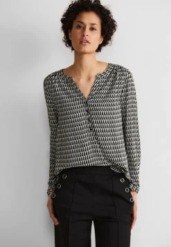 Street One Blusen*Viskose Bluse mit Print Black