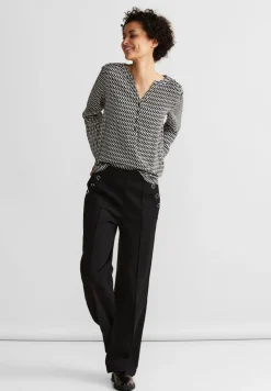 Street One Blusen*Viskose Bluse mit Print Black
