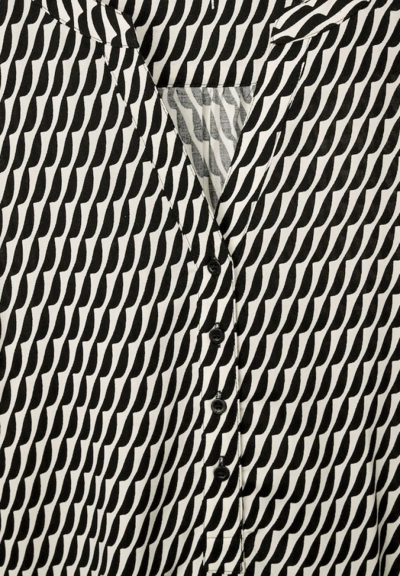 Street One Blusen*Viskose Bluse mit Print Black