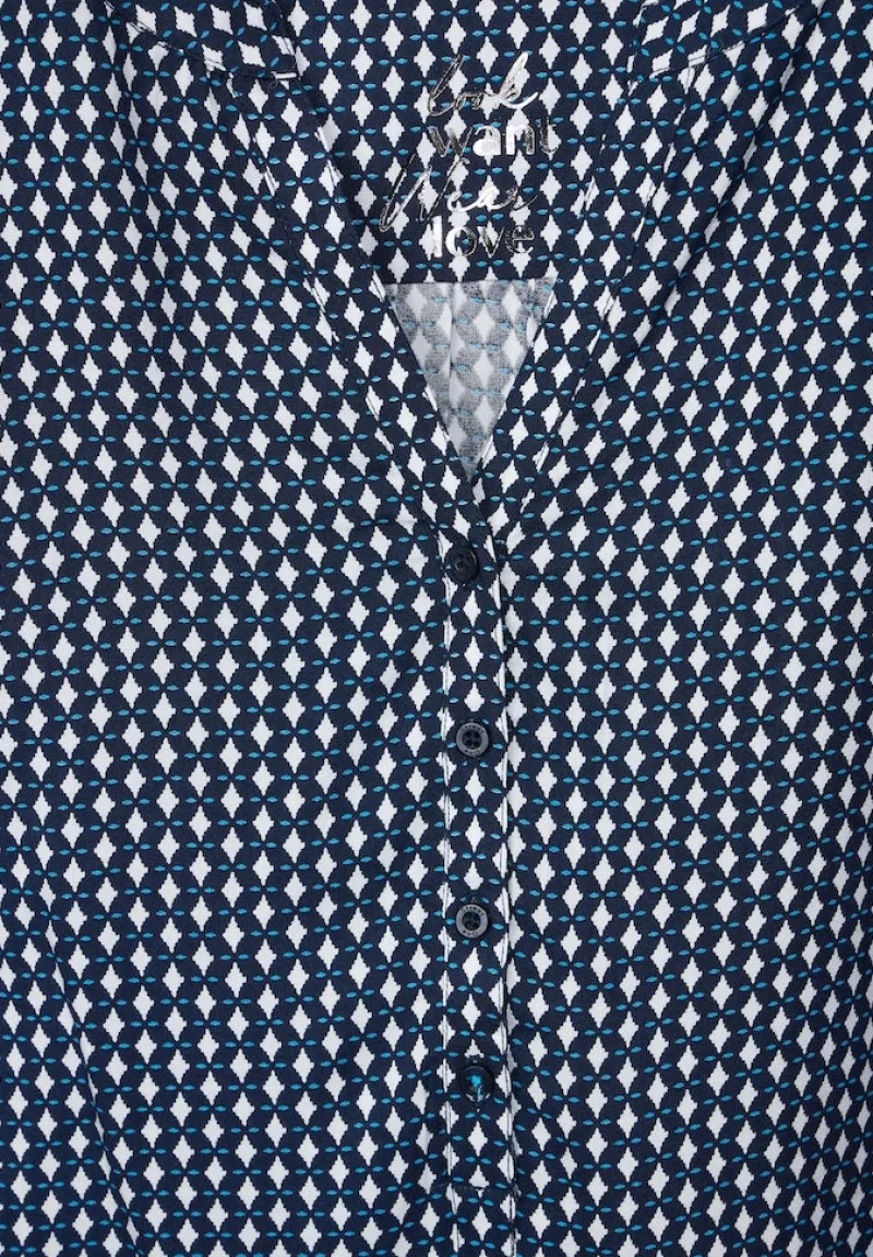 Street One Blusen*Viskose Bluse mit Print deep blue