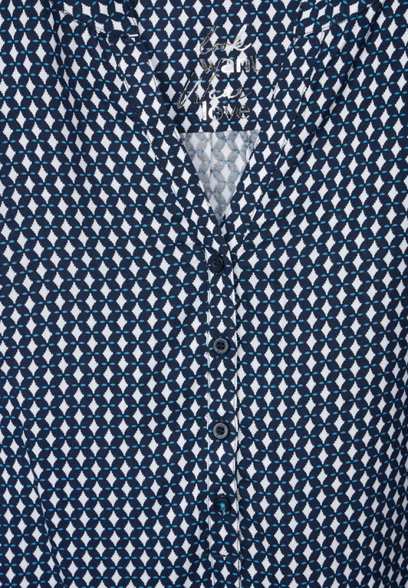 Street One Blusen*Viskose Bluse mit Print deep blue
