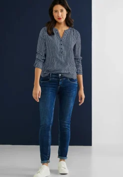 Street One Blusen*Viskose Bluse mit Print deep blue