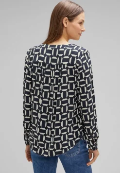 Street One Blusen*Viskose Bluse mit Print deep blue