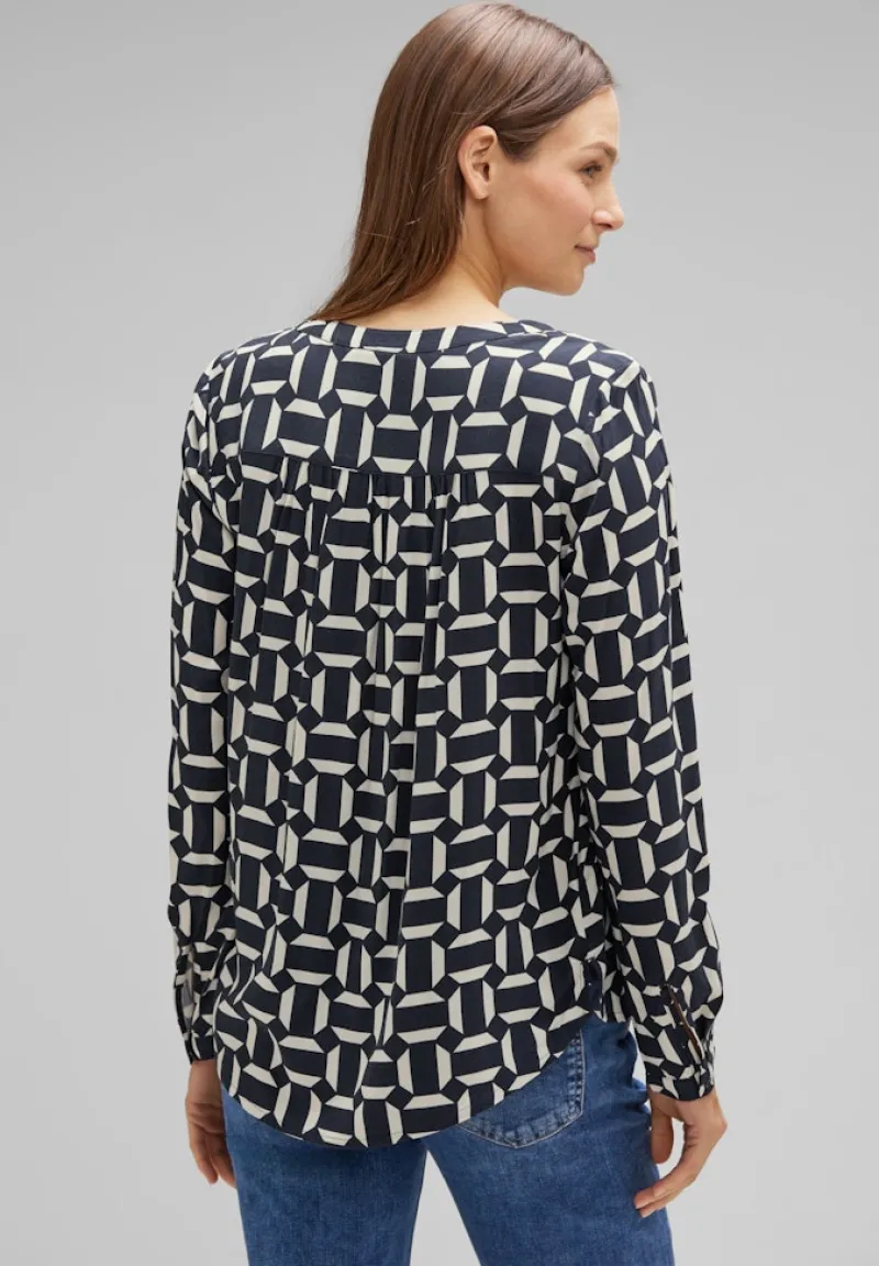 Street One Blusen*Viskose Bluse mit Print deep blue
