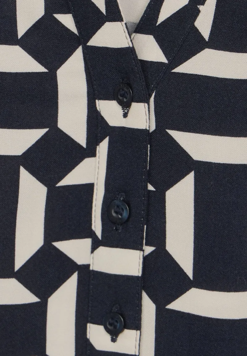 Street One Blusen*Viskose Bluse mit Print deep blue