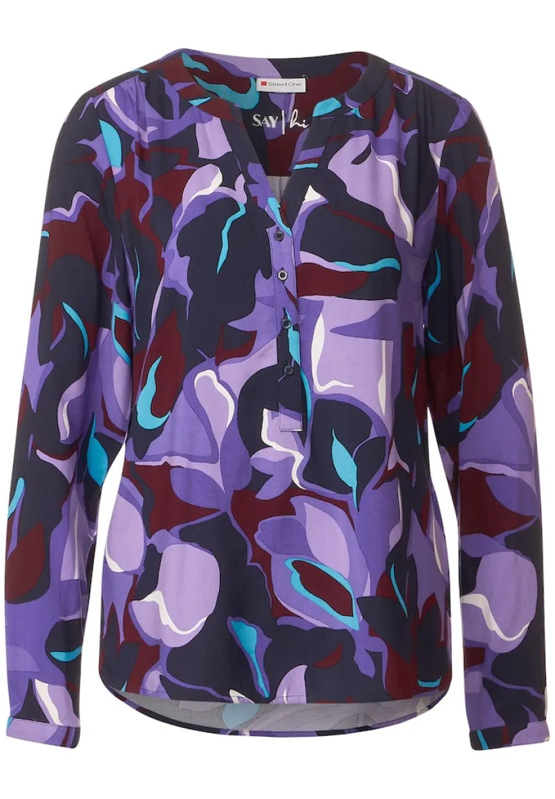 Street One Blusen*Viskose Bluse mit Print lupine lilac