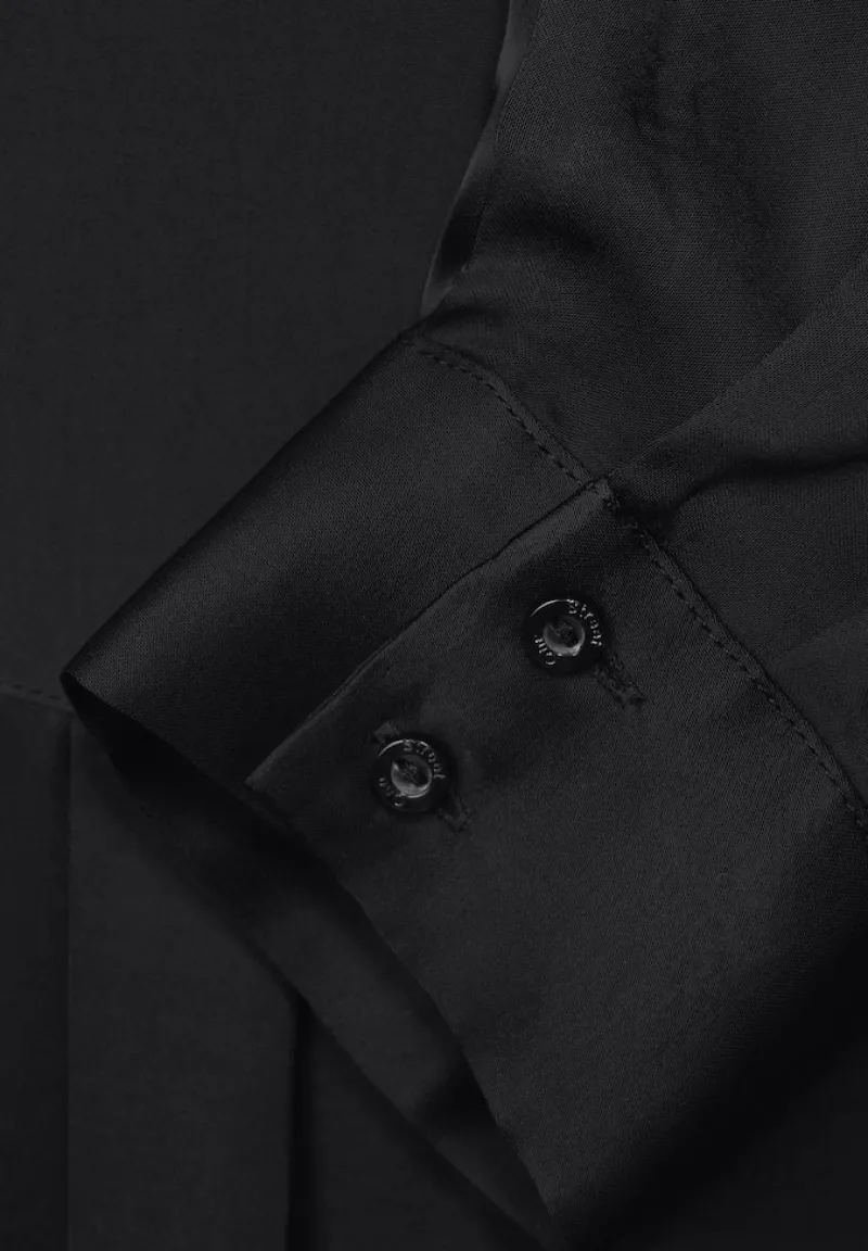 Street One Blusen*Viskose Hemdbluse Black