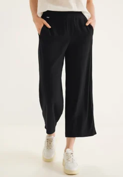 Street One Shorts*Viskose Loose Fit Hose Black