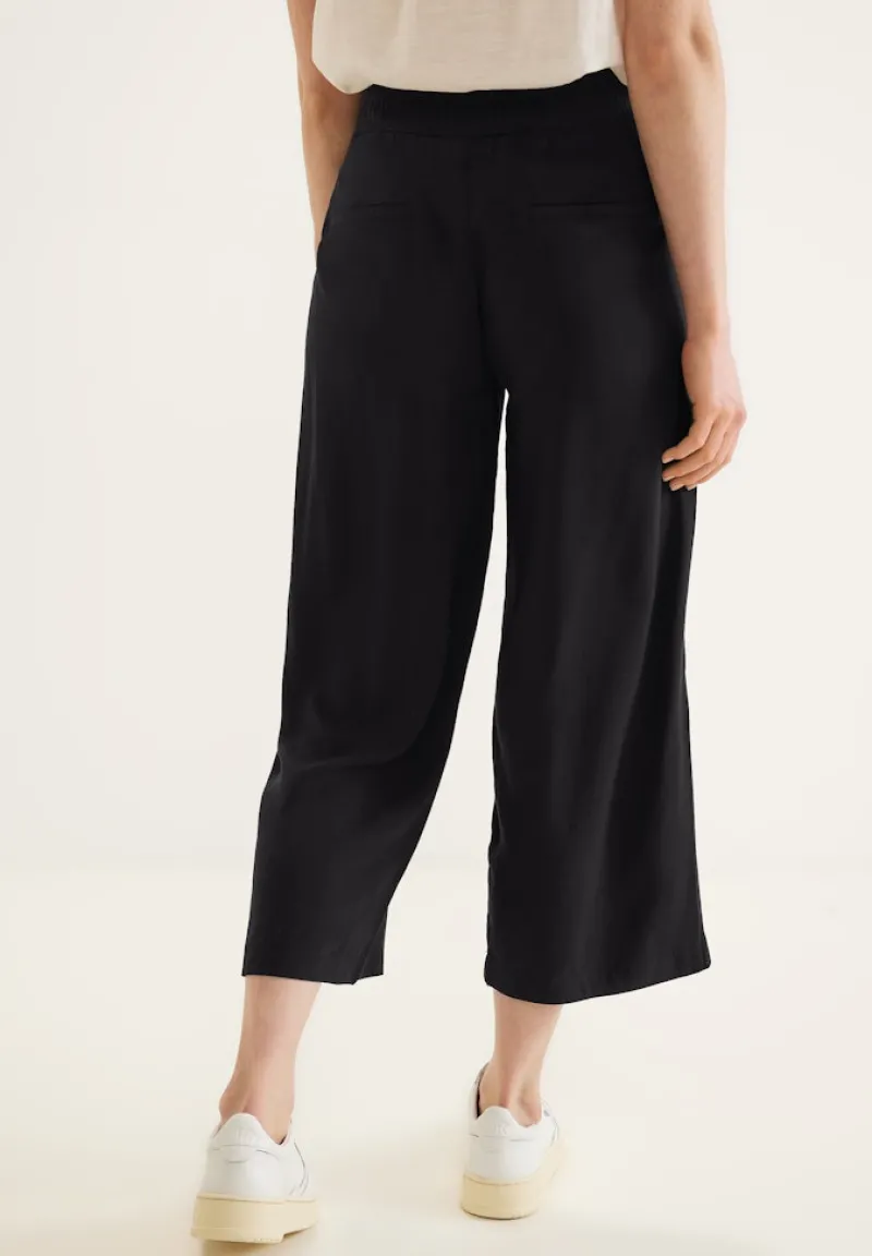 Street One Shorts*Viskose Loose Fit Hose Black