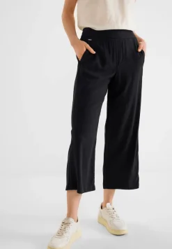 Street One Shorts*Viskose Loose Fit Hose Black