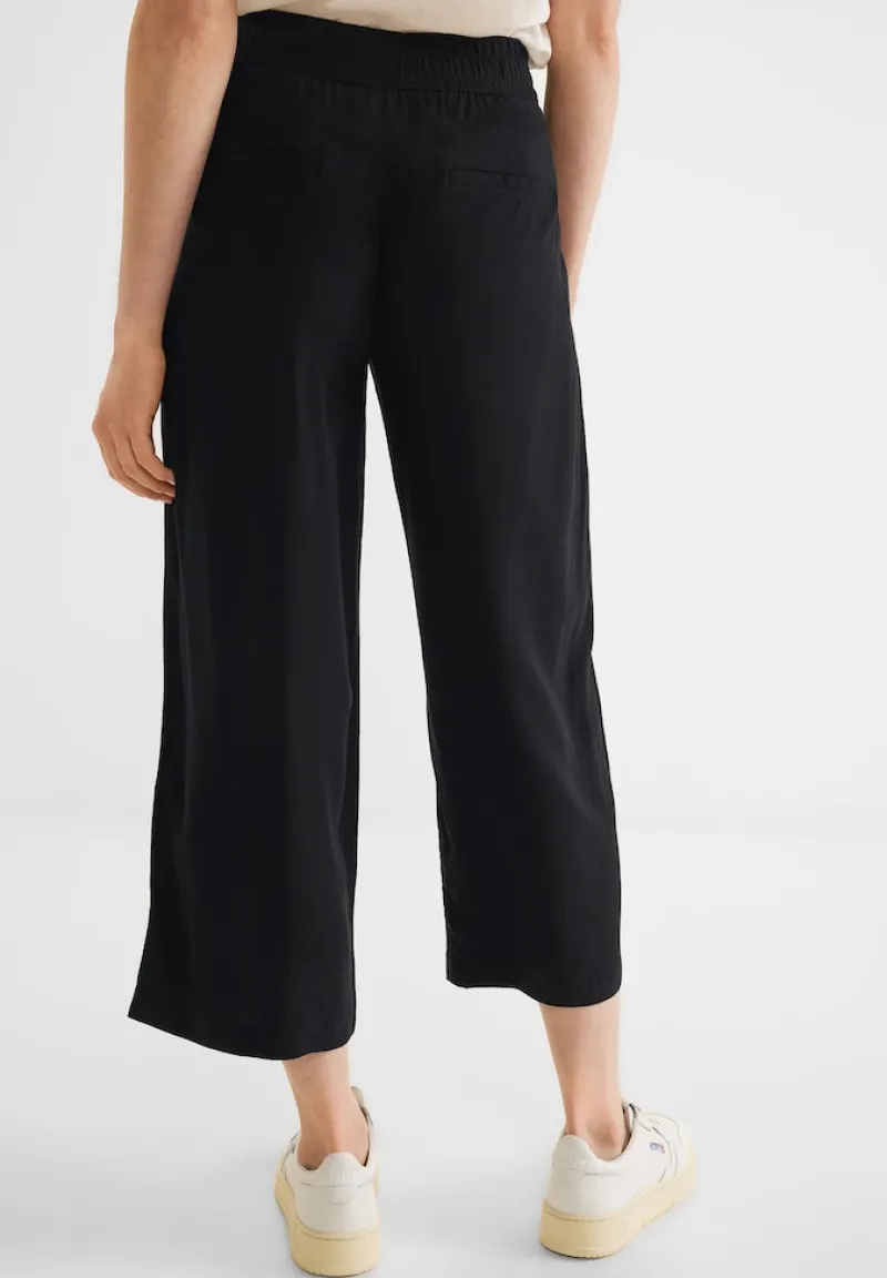Street One Shorts*Viskose Loose Fit Hose Black