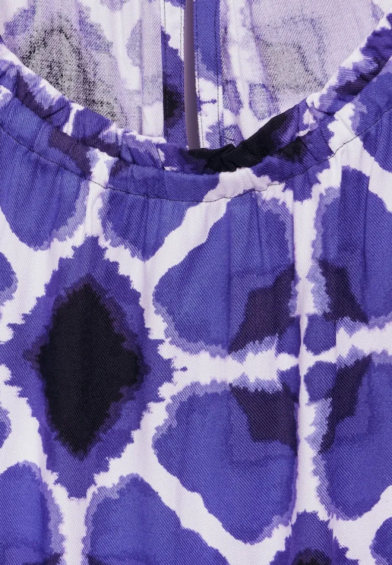 Street One Kleider*Viskose Print Kleid violet blue