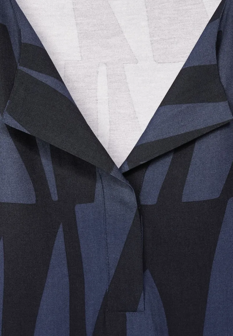 Street One Shirts*Viskose Printshirt deep blue