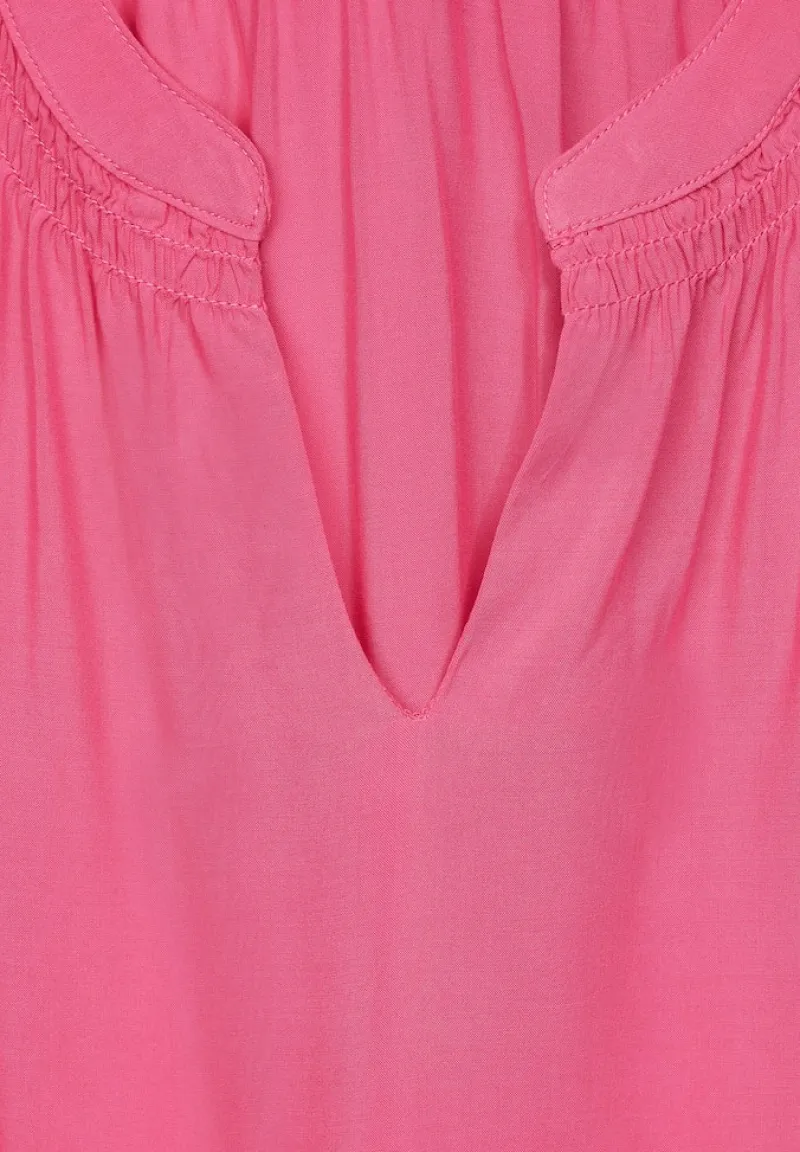Street One Blusen*Viskosebluse mit Elastiksaum berry rose
