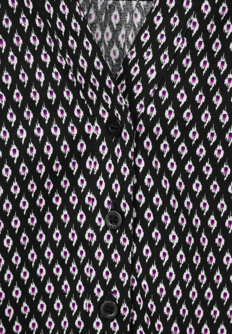 Street One Blusen*Viskosebluse mit Print Black