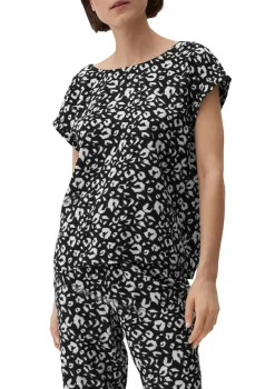 s.Oliver Blusen*Viskosebluse mit Rückenausschnitt Schwarz