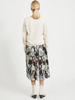 Vila Pullover & Sweatshirts*VISPARKLE L/S V-NECK KNIT TOP/PB birch