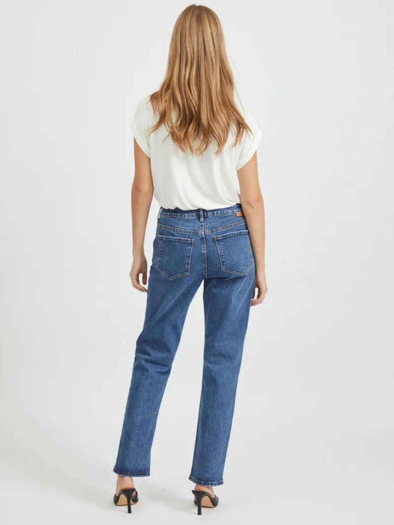 Vila Jeans*VISTRAY DL RW STRAIGHT JEANS MBD - NOOS Medium Blue Denim