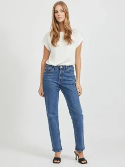 Vila Jeans*VISTRAY DL RW STRAIGHT JEANS MBD - NOOS Medium Blue Denim