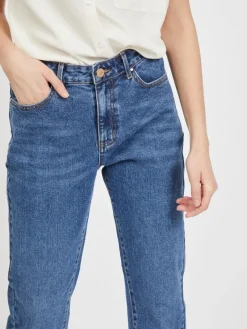 Vila Jeans*VISTRAY DL RW STRAIGHT JEANS MBD - NOOS Medium Blue Denim