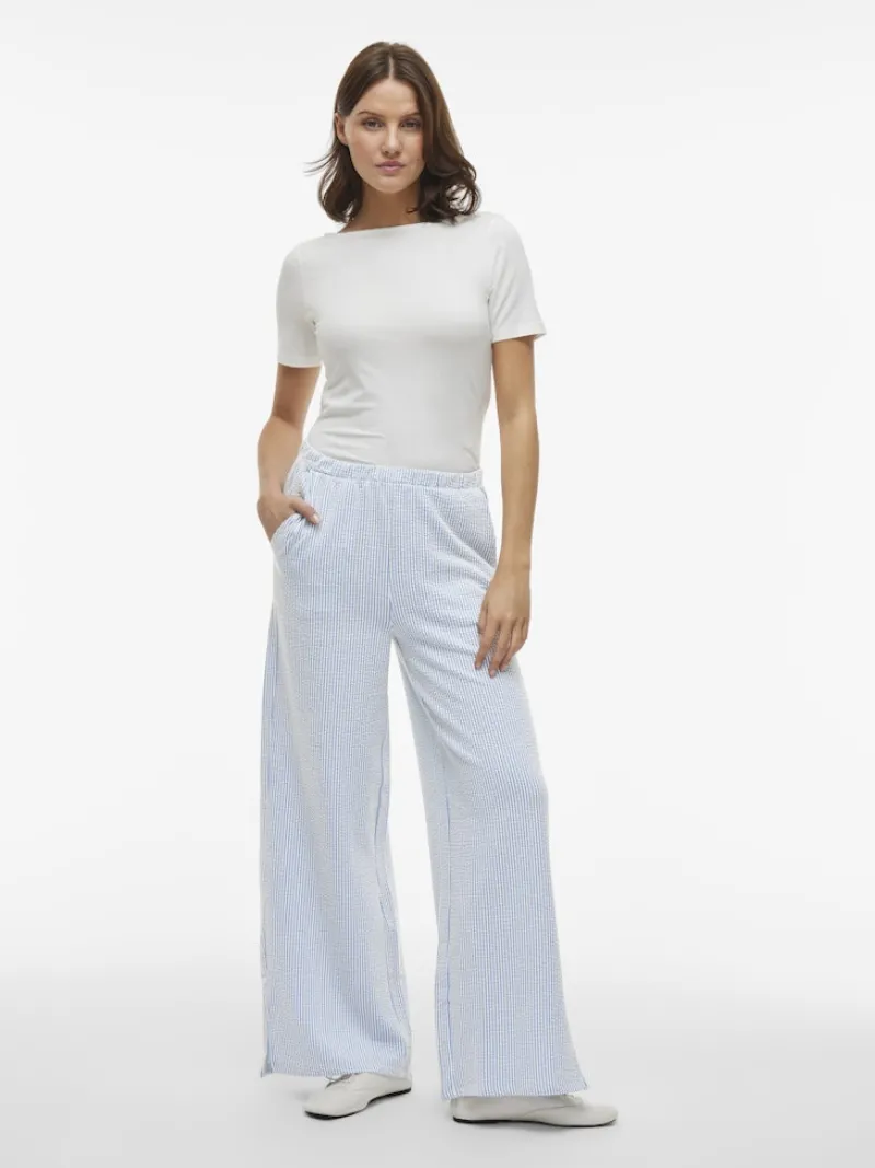 Vila Hosen*VISTRIPLO HW WIDE PANTS/1 regatta