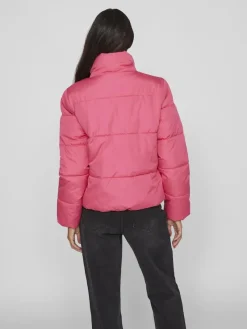 Vila Jacken*VITATE L/S SHORT PUFFER JACKET - NOOS Fandango Pink