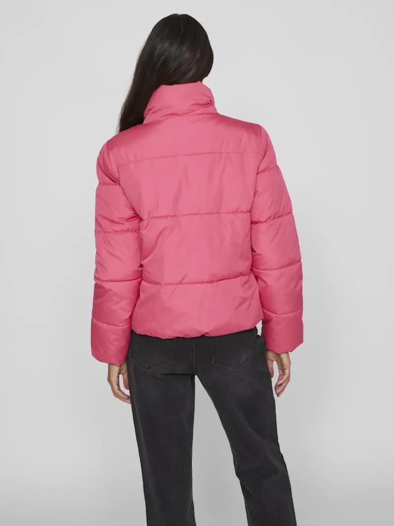 Vila Jacken*VITATE L/S SHORT PUFFER JACKET - NOOS Fandango Pink