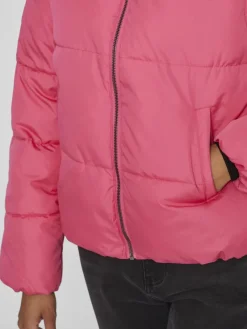 Vila Jacken*VITATE L/S SHORT PUFFER JACKET - NOOS Fandango Pink