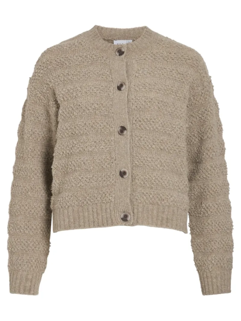 Vila Pullover & Sweatshirts*VITILLIA O-NECK L/S KNIT CARDIGAN natural melange