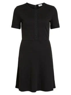 Vila Kleider*VITINNY SAPI S/S LACE DRESS/ZA Black