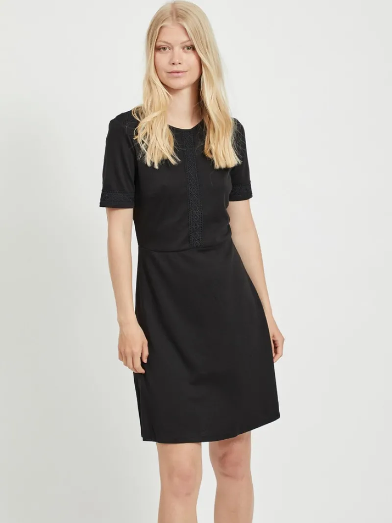 Vila Kleider*VITINNY SAPI S/S LACE DRESS/ZA Black