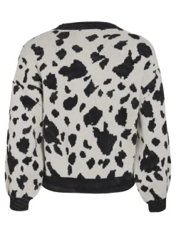 Vila Pullover & Sweatshirts*VITIP O-NECK L/S JACQUARD KNIT TOP/R/1 Super Light Natural Melan