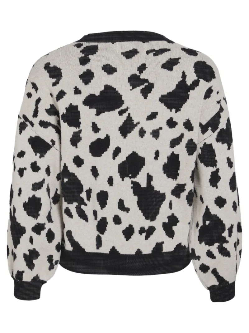 Vila Pullover & Sweatshirts*VITIP O-NECK L/S JACQUARD KNIT TOP/R/1 Super Light Natural Melan