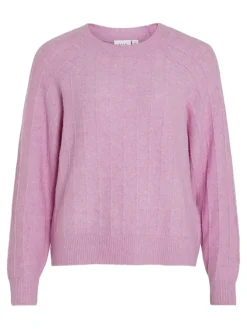 Vila Pullover & Sweatshirts*VITRINA L/S O-NECK KNIT TOP pastel lavender