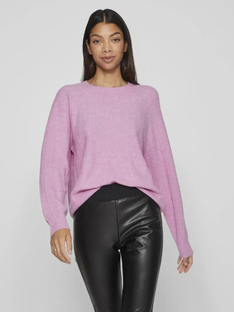 Vila Pullover & Sweatshirts*VITRINA L/S O-NECK KNIT TOP pastel lavender