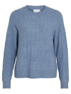 Vila Pullover & Sweatshirts*VITRINA L/S O-NECK KNIT TOP coronet blue