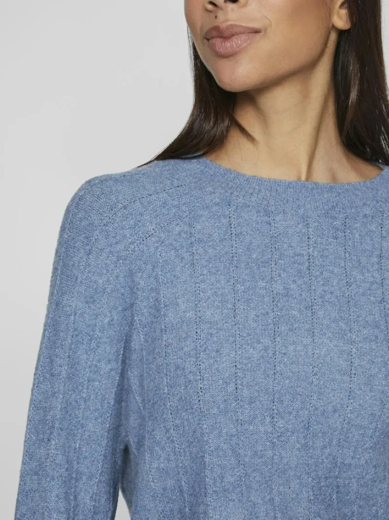 Vila Pullover & Sweatshirts*VITRINA L/S O-NECK KNIT TOP coronet blue